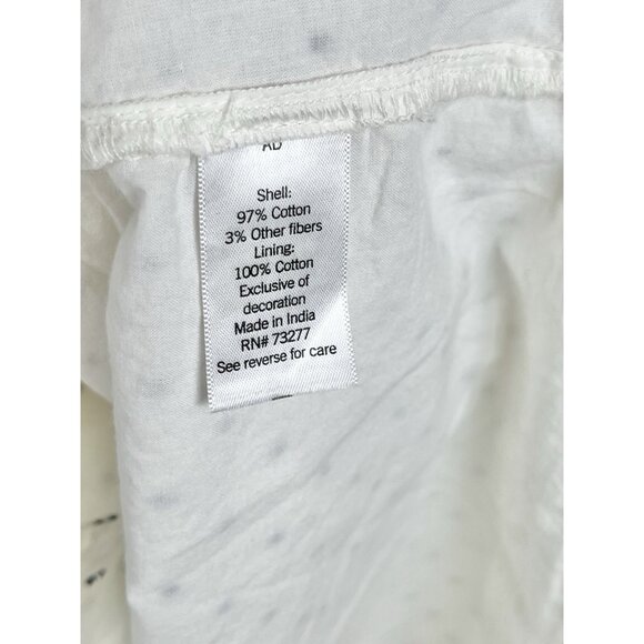 LC Lauren Conrad Women’s V-Neck Ruffled Collar Ivory Blouse Granny Core XL - Picture 4 of 9